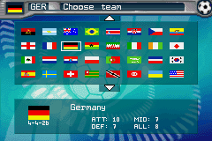 Premier Action Soccer screenshot 4 for GameBoy Advance